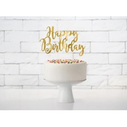 TOP OU PIQUE GATEAU CAKE TOPPER HAPPY BIRTHDAY OR