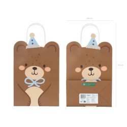 SAC CADEAU OURS EN PELUCHE MARRON