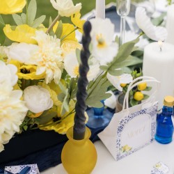 VASE NOAM JAUNE CITRON 7 X 10.5 CM 