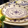 8 ASSIETTES DOLCE VITA BLEU ROI, BLANC ET OR 18 CM  8 ASSIETTES DOLCE VITA BLEU ROI, BLANC ET OR 18 CM