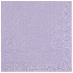 25 SERVIETTES PAPIER CRYSTAL LILAS OU PARME COL 16 33 X 33 CM