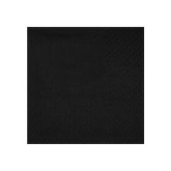 25 SERVIETTES COCKTAIL RAINBOW NOIR 20 X 21 CM