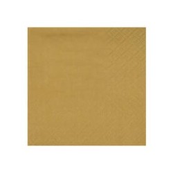 25 SERVIETTES COCKTAIL RAINBOW OR 20 X 21 CM