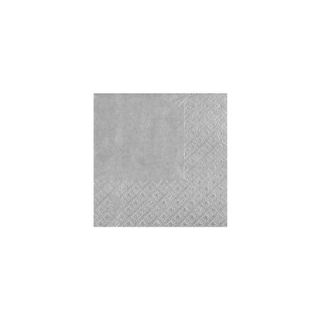 25 SERVIETTES COCKTAIL RAINBOW ARGENT 20 X 21 CM 