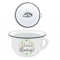 POT DE CHAMBRE  VIVE LA MARIEE EN CERAMIQUE