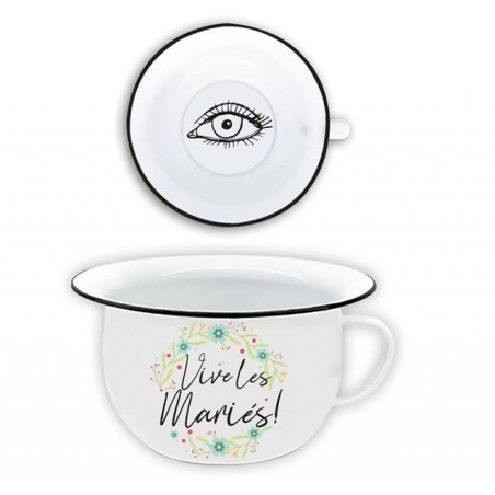 POT DE CHAMBRE  VIVE LA MARIEE EN CERAMIQUE