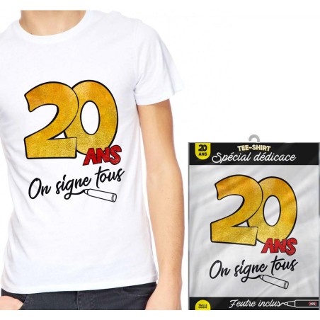 T-SHIRT DEDICACE 20 ANS
