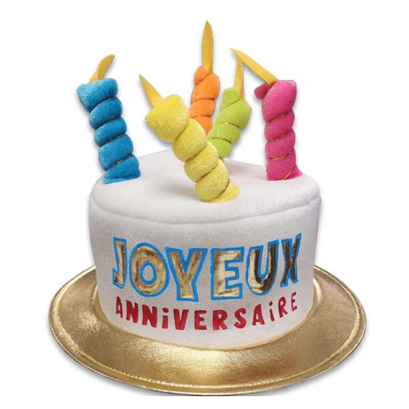 CHAPEAU GATEAU ANNIVERSAIRE AVEC BOUGIES JOYEUX ANNIVERSAIRE CHAPEAU GATEAU ANNIVERSAIRE AVEC BOUGIES JOYEUX ANNIVERSAIRE