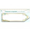 4 FLECHES SIGNALETIQUES A SUSPENDRE BLANC DECOR VEGETAL+ STYLO OR 4 FLECHES SIGNALETIQUES A SUSPENDRE BLANC DECOR VEGETAL+ STYLO OR