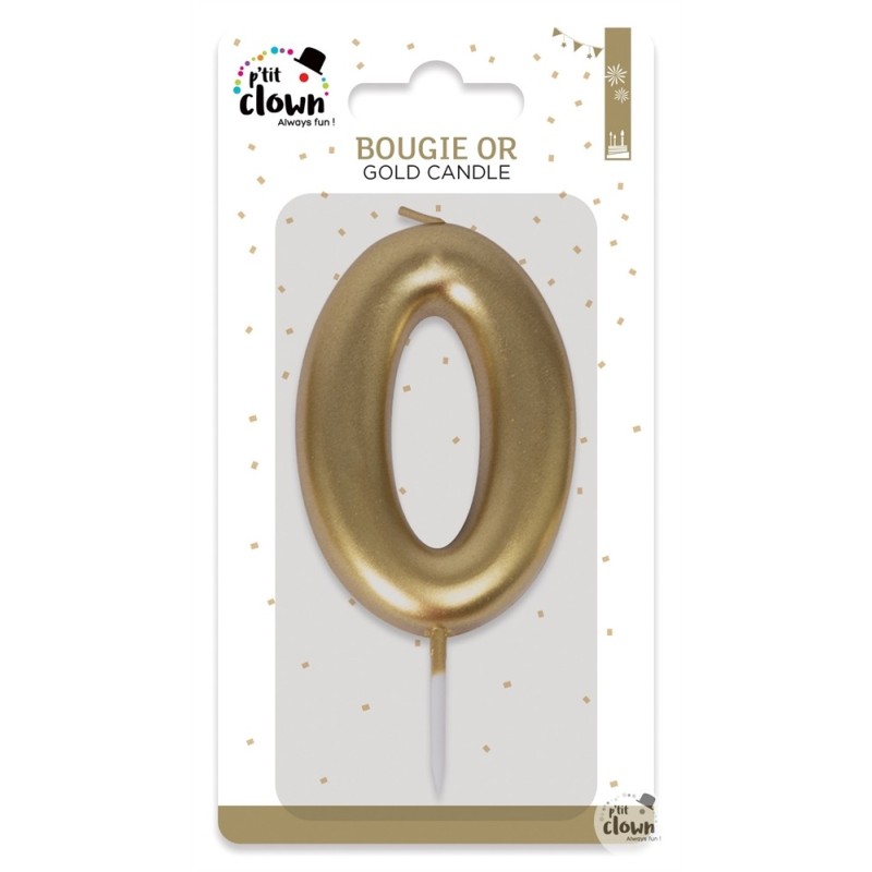 BOUGIE OR CHIFFRE 0 BOUGIE OR CHIFFRE 0