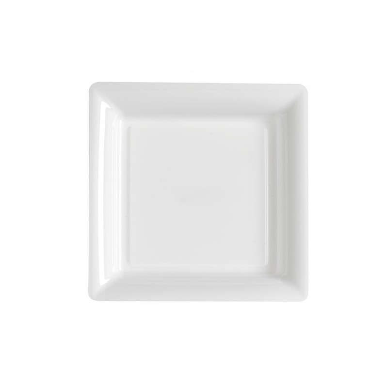 12 ASSIETTES CARREES BLANC 23,5 CM 12 ASSIETTES CARREES BLANC 23,5 CM