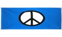 DRAPEAU PEACE BLEU 90 X 150 CM