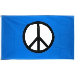 DRAPEAU PEACE BLEU 90 X 150 CM
