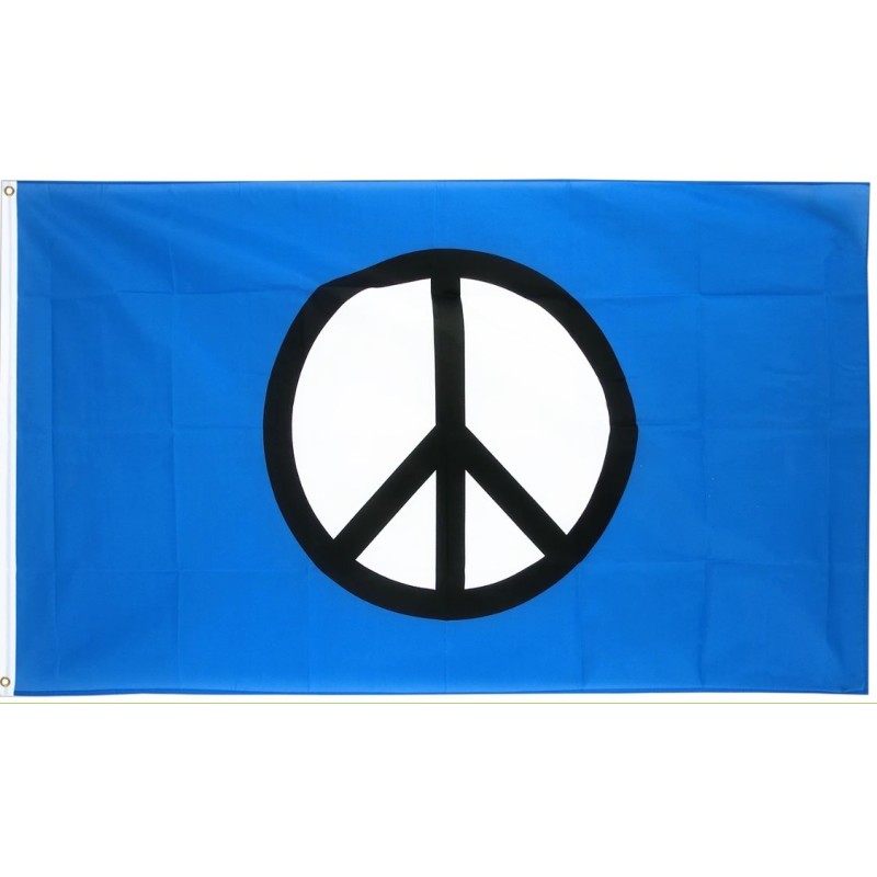 DRAPEAU PEACE BLEU 90 X 150 CM DRAPEAU PEACE BLEU 90 X 150 CM