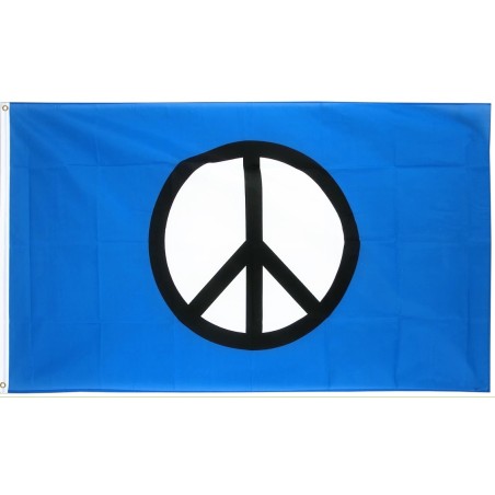 DRAPEAU PEACE BLEU 90 X 150 CM