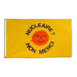 DRAPEAU CONTRE LE NUCLEAIRE 90 X 150 CM