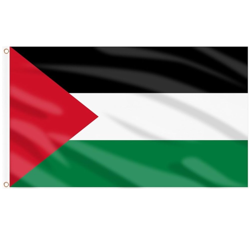 DRAPEAU PALESTINE EN TISSUS 90 X 150 CM DRAPEAU PALESTINE EN TISSUS 90 X 150 CM