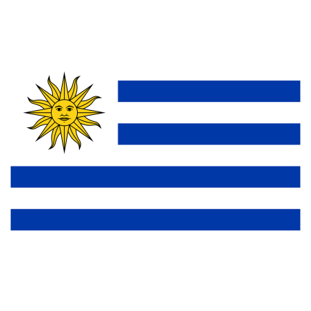 DRAPEAU URUGUAY EN TISSUS 60 X 90 CM