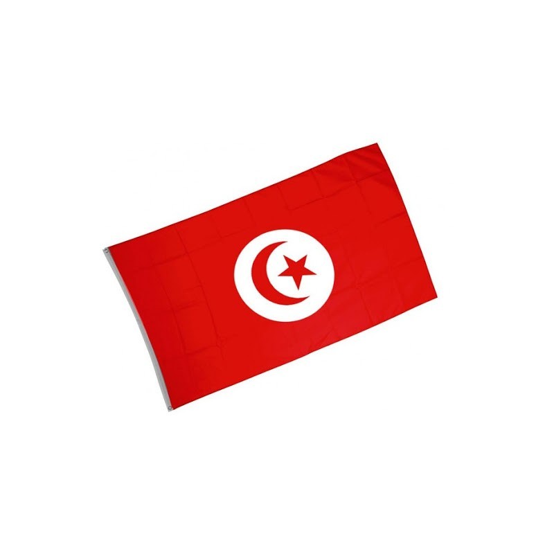 DRAPEAU EN TISSU TUNISIE 90 X 150 CM DRAPEAU EN TISSU TUNISIE 90 X 150 CM