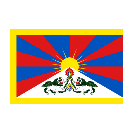 DRAPEAU TIBET EN TISSUS 60 X 90 CM
