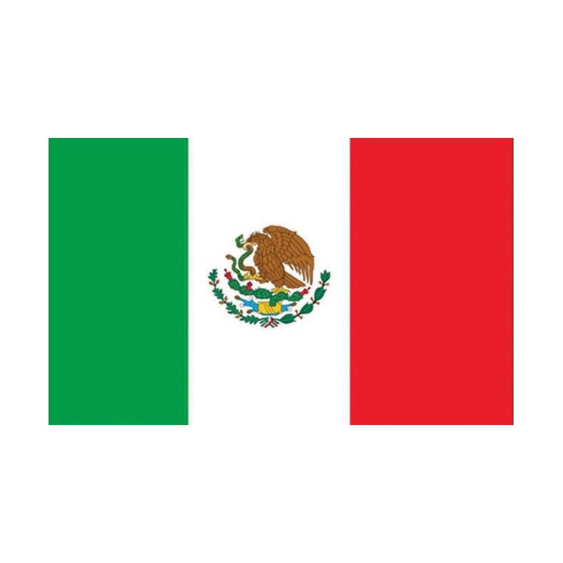 DRAPEAU MEXIQUE EN TISSU 90 X 150 CM DRAPEAU MEXIQUE EN TISSU 90 X 150 CM