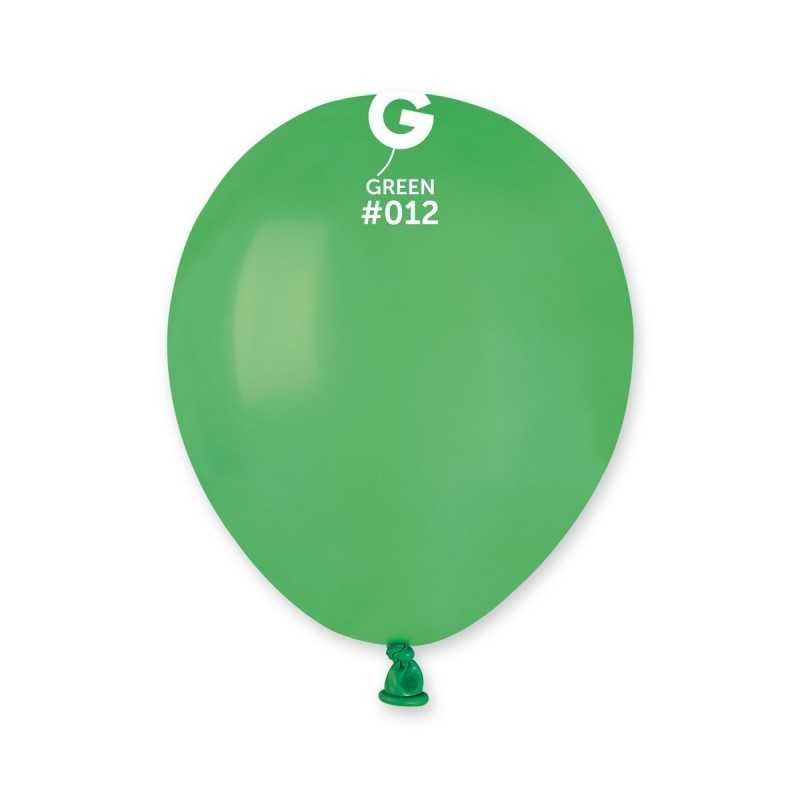 50 BALLONS VERT GREEN LATEX 13 CM 