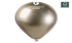 5 BALLONS BIO LATEX COULEUR SHINY PROSECCO 33 CM 