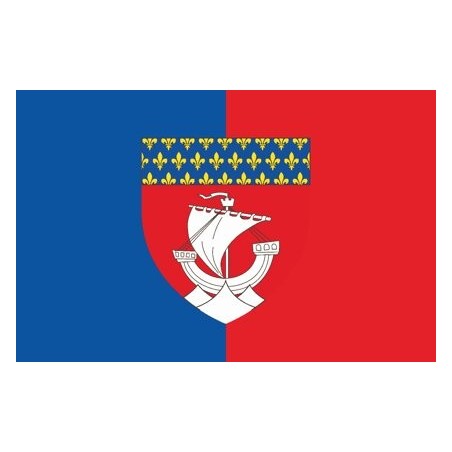 DRAPEAU VILLE DE PARIS EN TISSU 60 X 90 CM