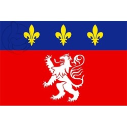 DRAPEAU VILLE DE LYON EN TISSU 60 X 90 CM