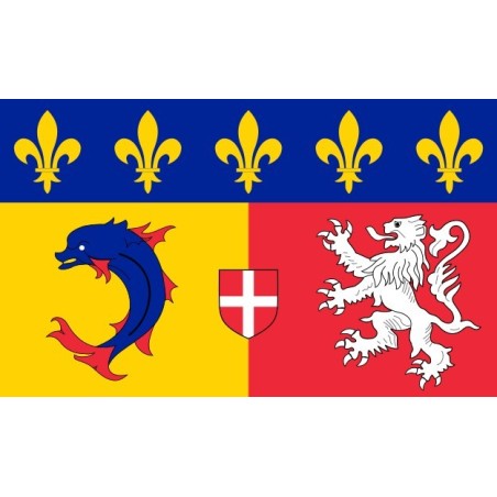 DRAPEAU RHONE ALPES EN TISSU 90 X 150 CM