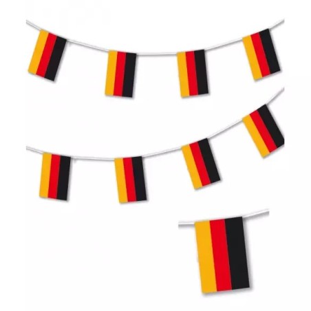 GUIRLANDE FANIONS EN PLASTIQUE DRAPEAU ALLEMAND 4 METRES