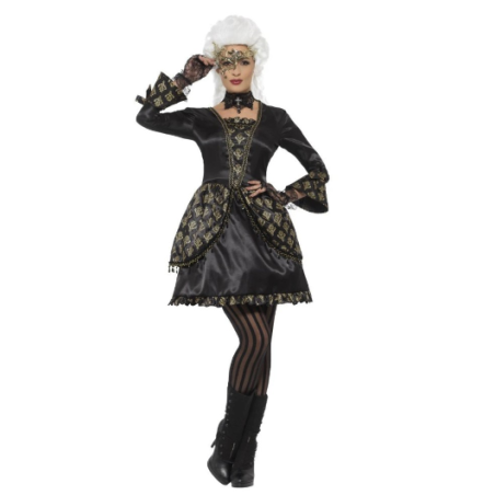 DEGUISEMENT FANTOME DE L'OPERA ROBE NOIRE ET OR TAILLE L