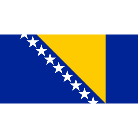 DRAPEAU BOSNIE HERZEGOVINE EN TISSUS 90 X 150 CM 