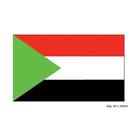 DRAPEAU TISSU SOUDAN 90 X 150 CM