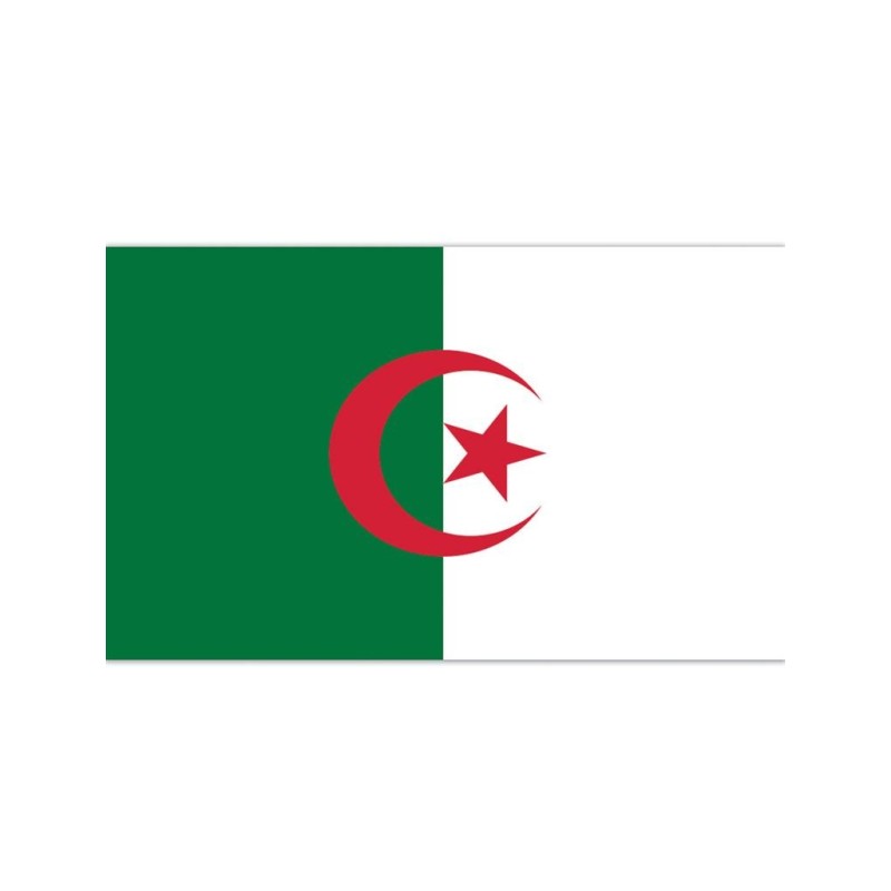 DRAPEAU TISSU DE L'ALGERIE 90 X 150 CM DRAPEAU TISSU DE L'ALGERIE 90 X 150 CM