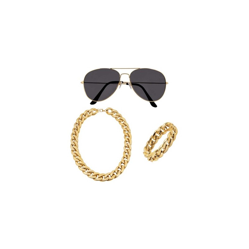 SET LUNETTES, BRACELET  ET CHAINE EN OR SET LUNETTES, BRACELET  ET CHAINE EN OR