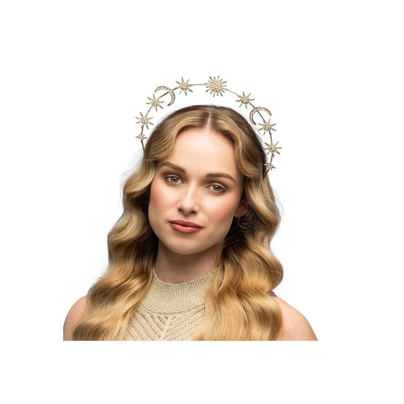 TIARE EN METAL ETOILE ET LUNE TIARE EN METAL ETOILE ET LUNE