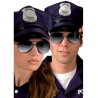 LUNETTES NOIRES  POLICIER AVIATEUR VERRES MIRROIRS