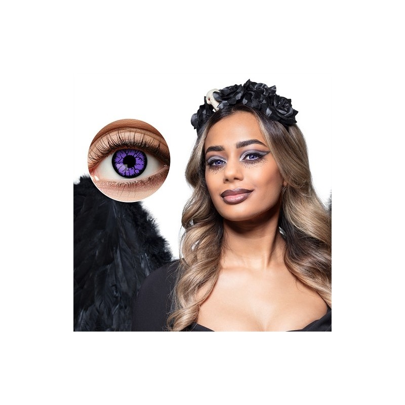 LENTILLES VIOLET ET NOIR  DARK ANGEL  1 SEMAINE LENTILLES VIOLET ET NOIR  DARK ANGEL  1 SEMAINE