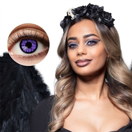 LENTILLES VIOLET ET NOIR  DARK ANGEL  1 SEMAINE