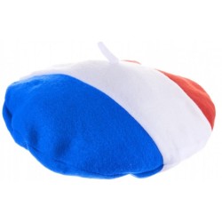 BERET DE SUPPORTER TRICOLORE FRANCAIS TAILLE UNIQUE