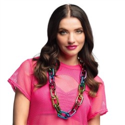 COLLIER DE CHAINE MULTICOLORE