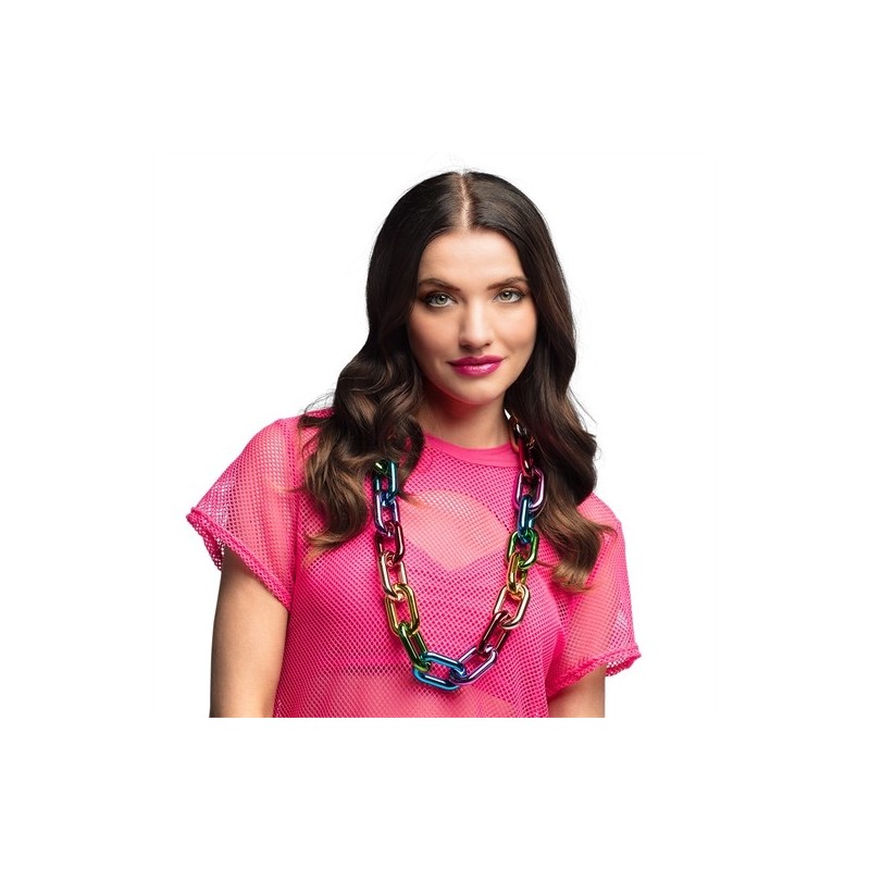 COLLIER DE CHAINE MULTICOLORE  COLLIER DE CHAINE MULTICOLORE