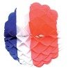 BOULE ALVEOLEE EN PAPIER TRICOLORE BLEU BLANC ROUGE 20 CM BOULE ALVEOLEE EN PAPIER TRICOLORE BLEU BLANC ROUGE 20 CM