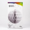 BOULE ALVEOLEE EN PAPIER BLANC 20 CM BOULE ALVEOLEE EN PAPIER BLANC 20 CM