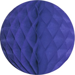 BOULE ALVEOLEE EN PAPIER BLEU ROI 20 CM