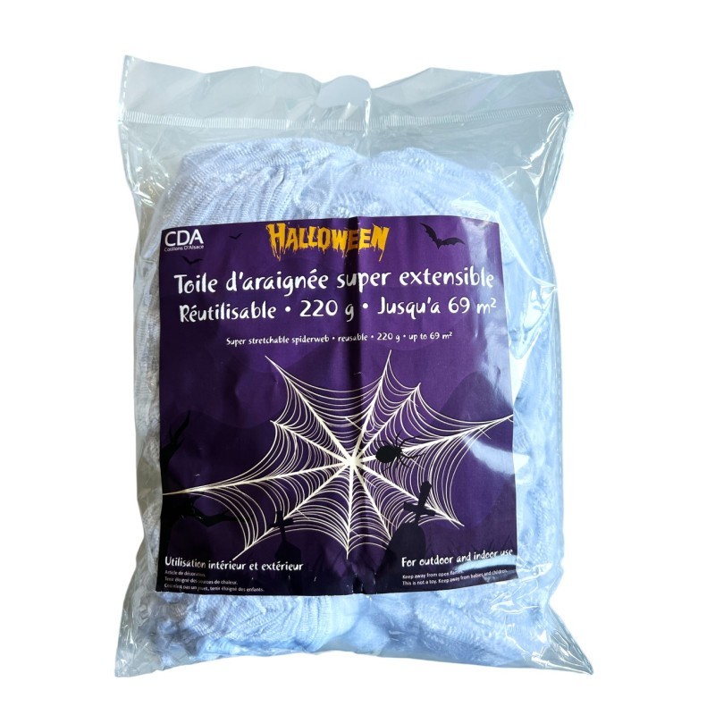 TOILE D'ARAIGNEE BLANCHE SUPER STRETCH 220 GR COUVRANT 69 M2 TOILE D'ARAIGNEE BLANCHE SUPER STRETCH 220 GR COUVRANT 69 M2