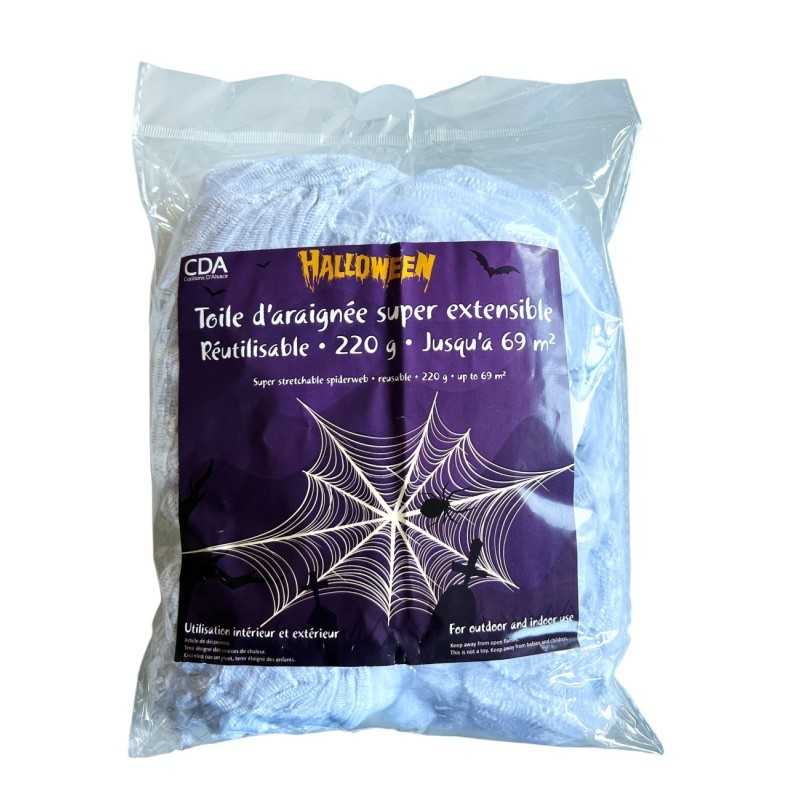 TOILE D'ARAIGNEE BLANCHE SUPER STRETCH 220 GR COUVRANT 69 M2