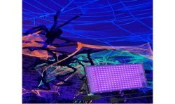 PROJECTEUR 216 LEDS IP 65 LUMIERE NOIRE 150W 31x18 CM AVEC INTERRUPTEUR