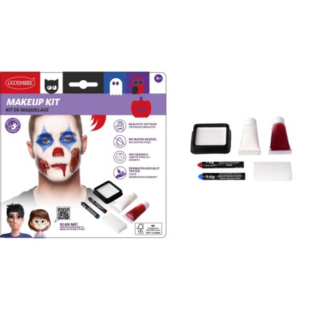 KIT MAQUILLAGE HALLOWEEN CLOWN MALEFIQUE MECHAT